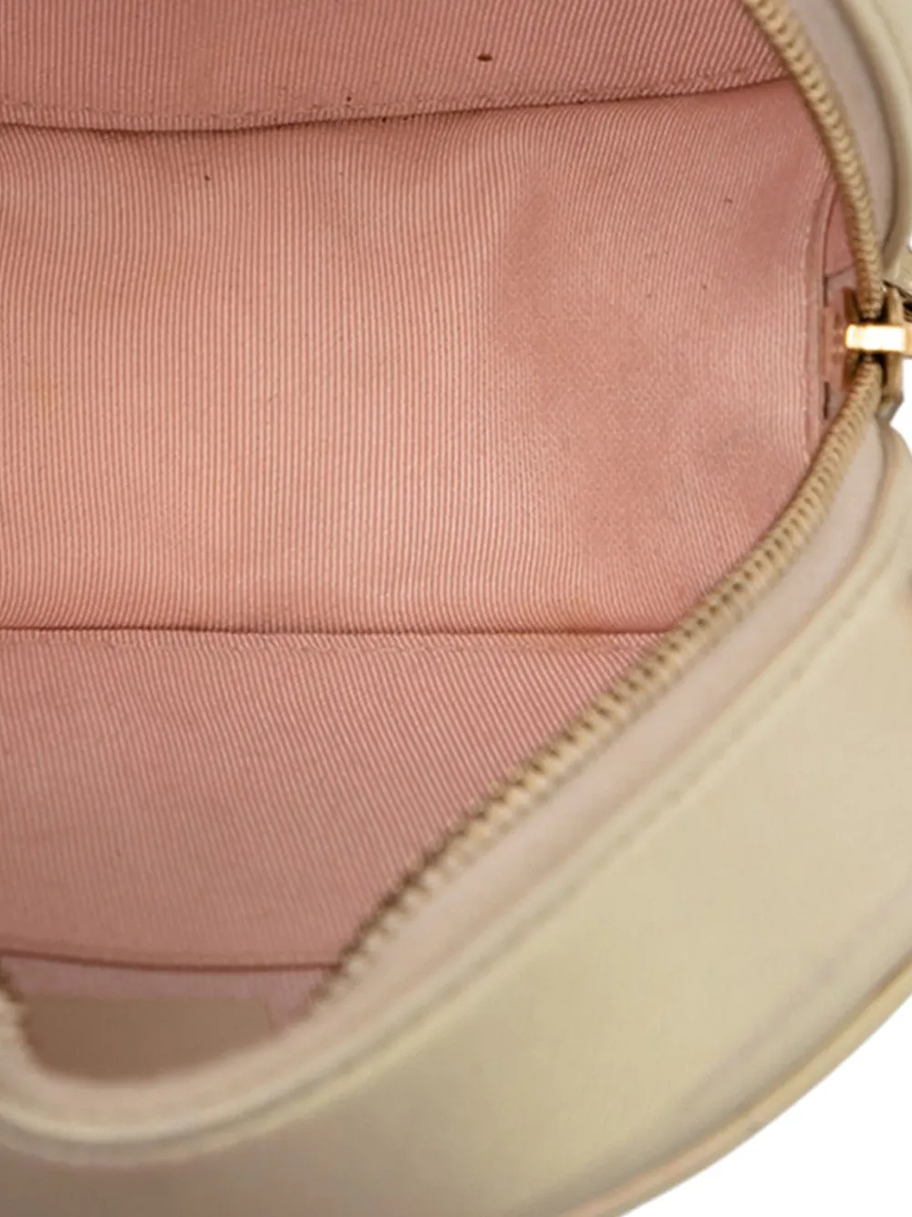 Pre-owned Chanel 2020 Quilted Iridescent Lambskin Round Clutch With Chain Crossbody Bag In Gold