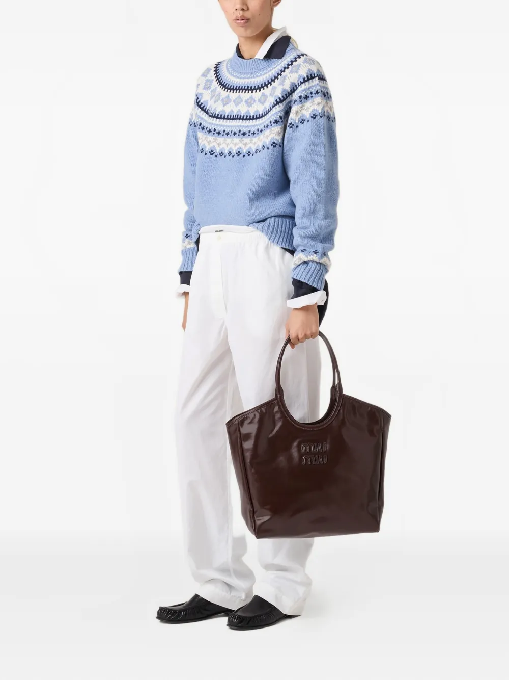 Miu Miu  Ivy tote med logobogstaver i læder | Image 2