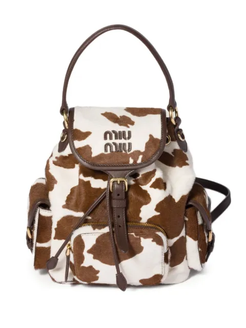 Miu Miu sac à dos à imprimé animalier