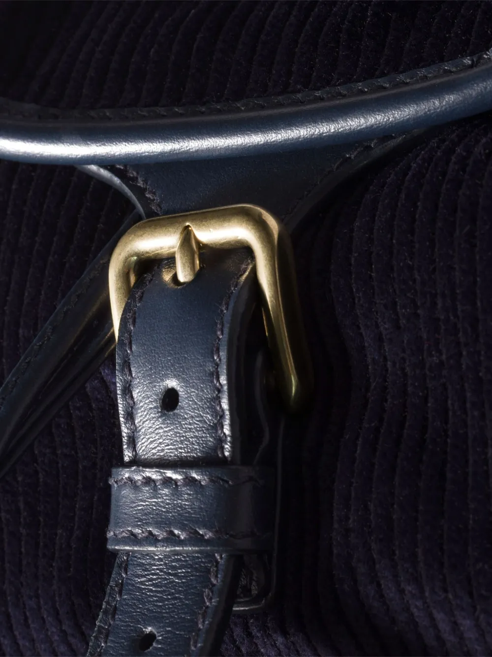 Miu Miu Large Corduroy Backpack In Blue