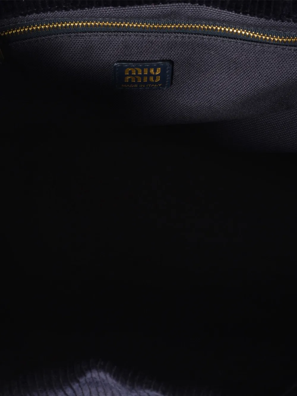 Miu Miu Large Corduroy Backpack In Blue