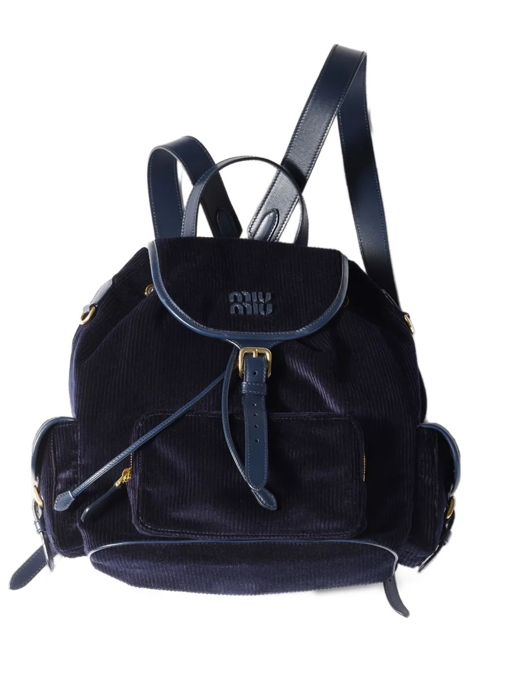Miu Miu large corduroy backpack | Blue | Image 1