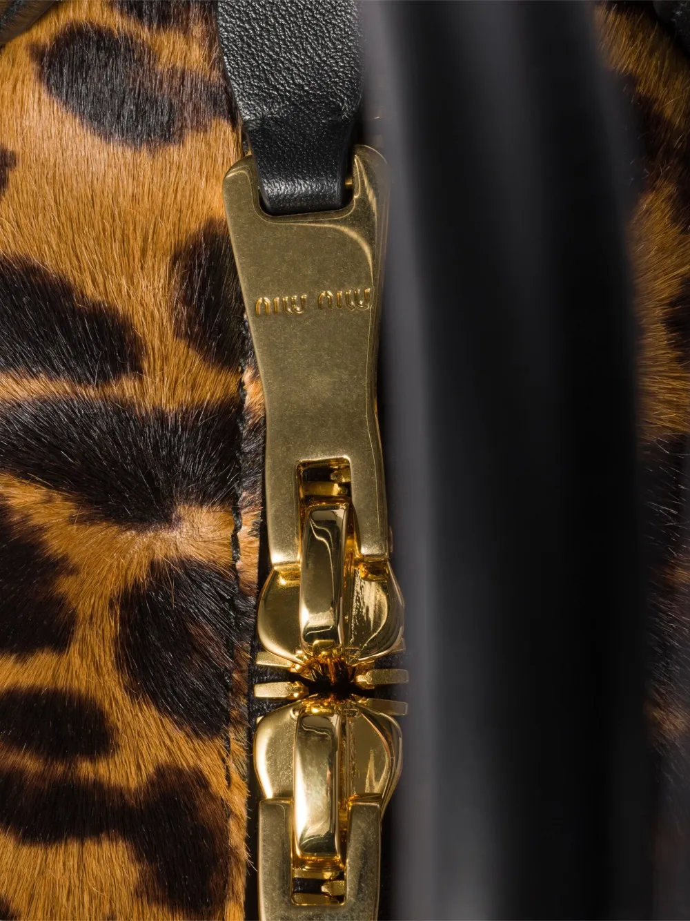 Miu Miu Beau Animal-print Tote Bag In Brown