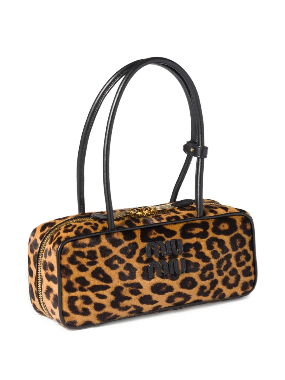 Miu Miu Beau Animal-print Tote Bag In Brown