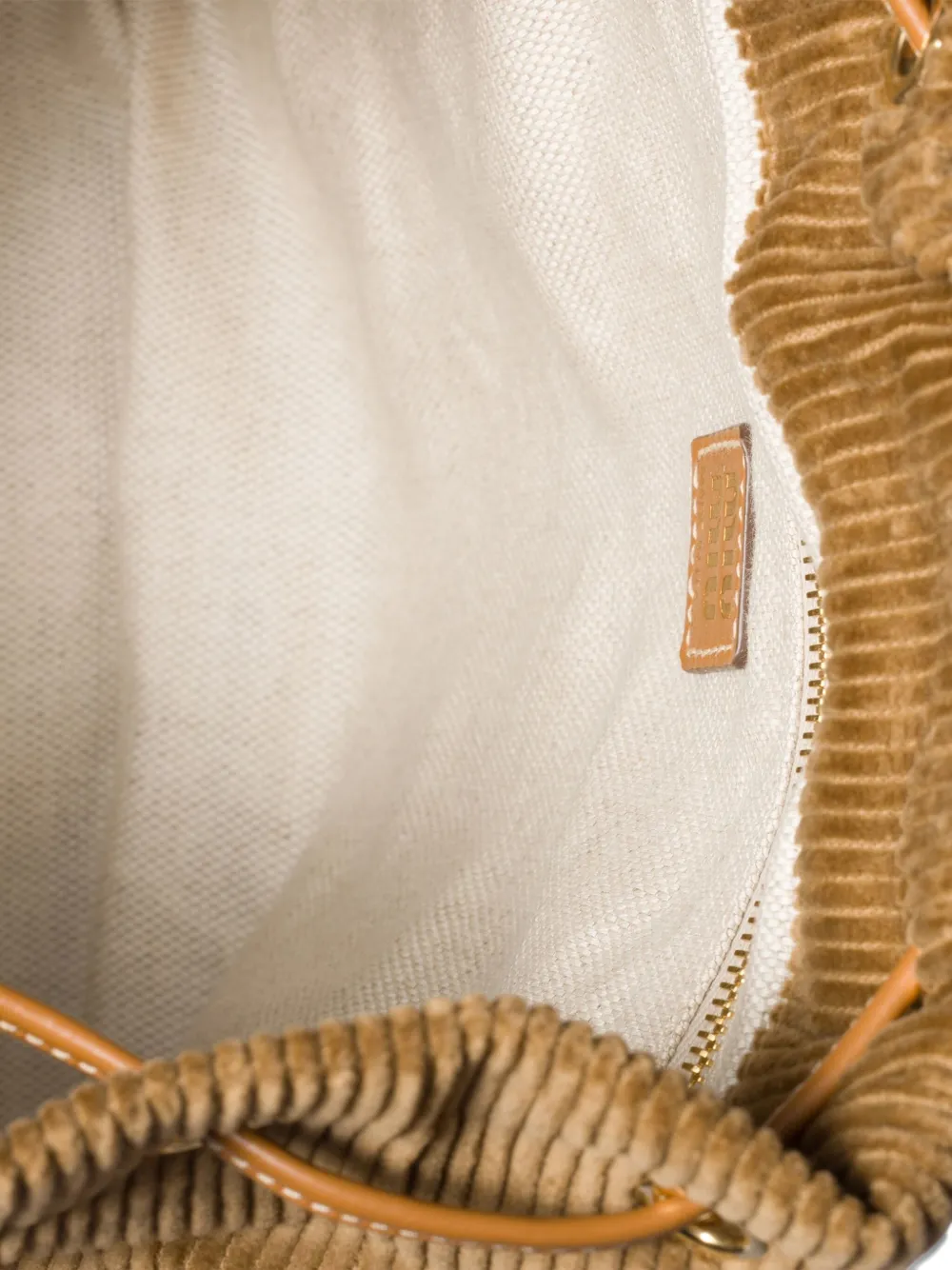 Miu Miu Large Corduroy Cotton Backpack In Brown