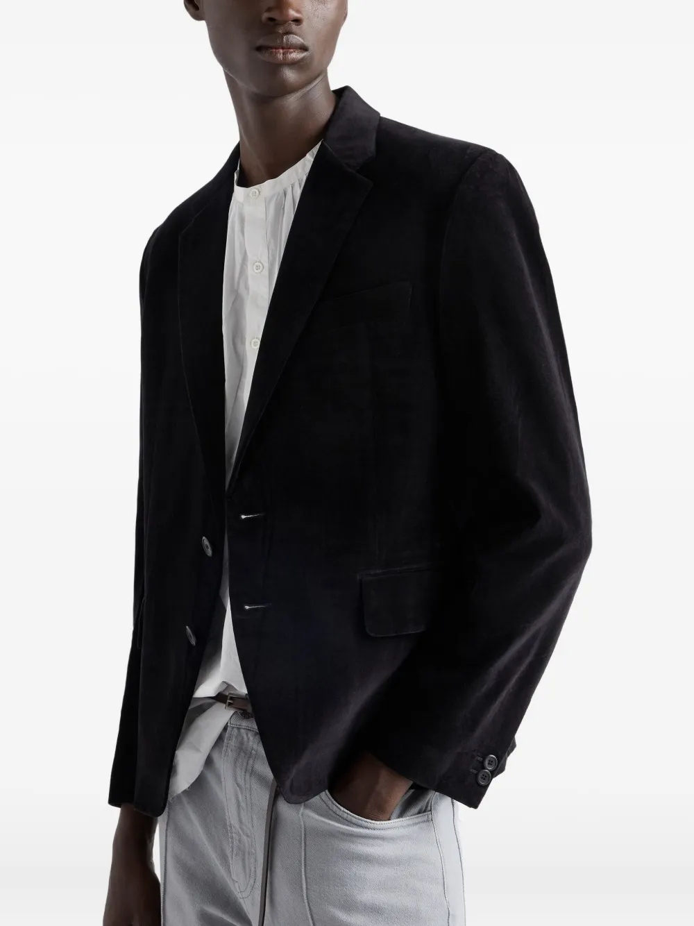 two-button cotton blazer