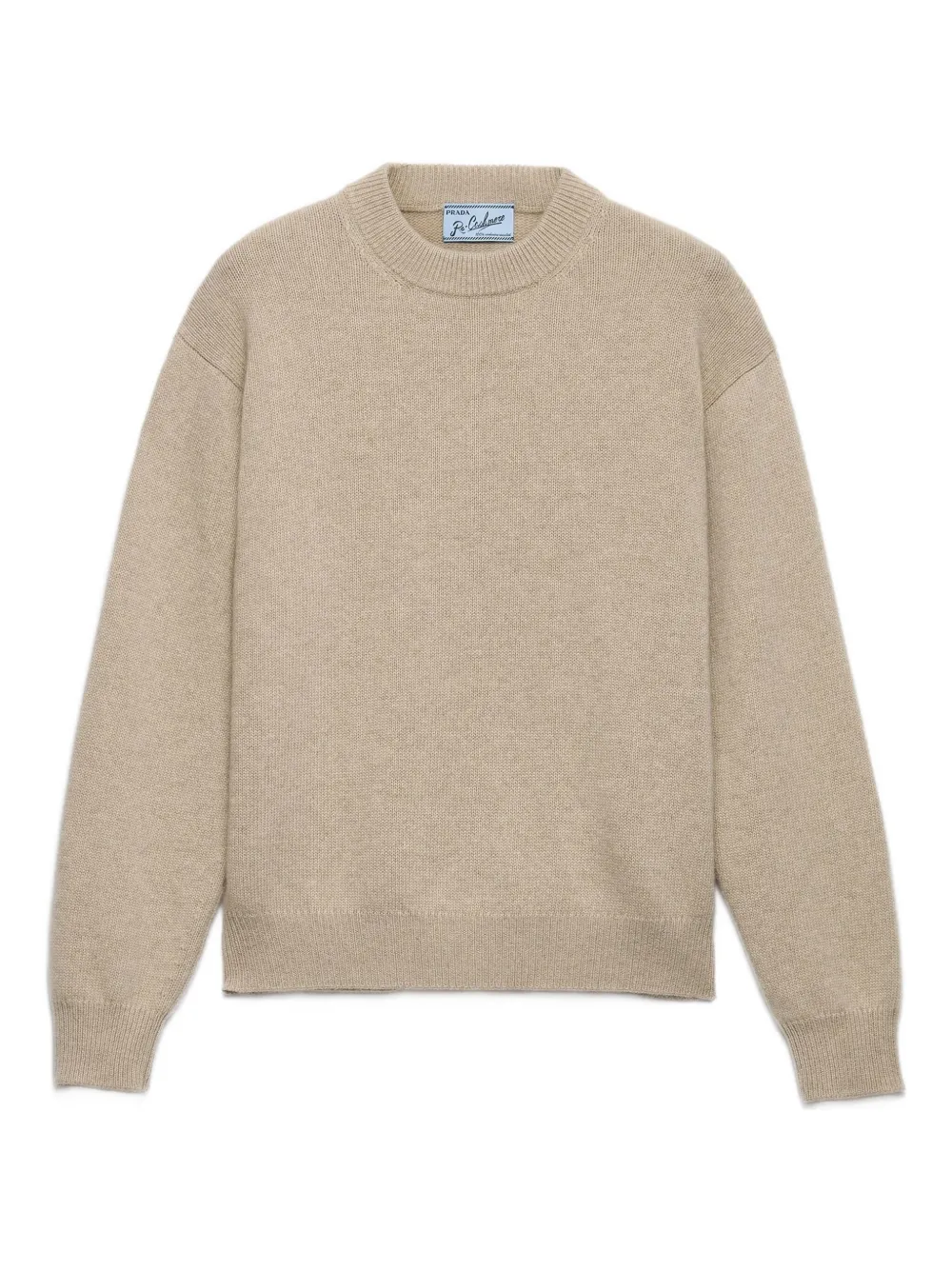 Prada triangle-logo ribbed sweater | Neutrals | Image 1