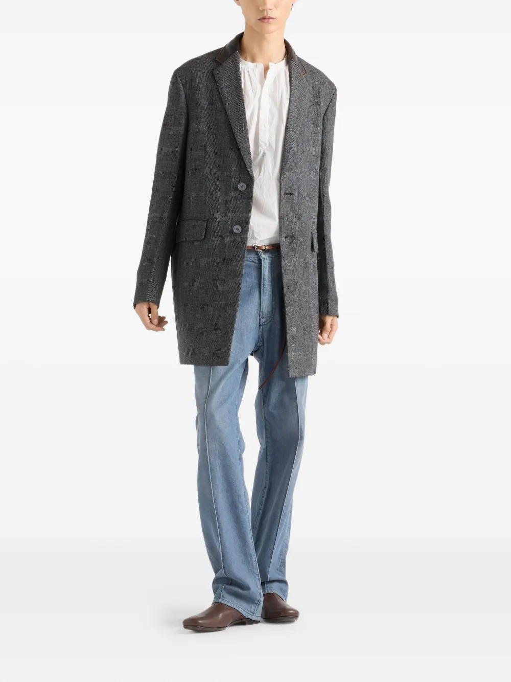 Prada notched-lapel single-breasted coat | Single Breasted Coats | Image 2