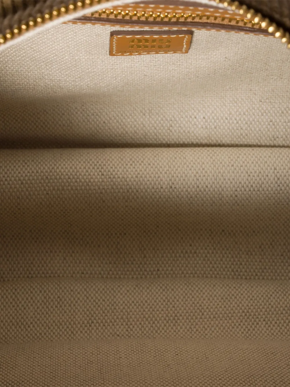 Miu Miu Corduroy Shoulder Bag In Brown