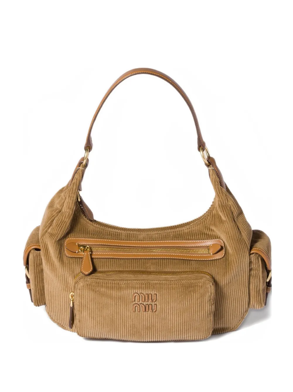 Miu Miu corduroy shoulder bag - Marrone