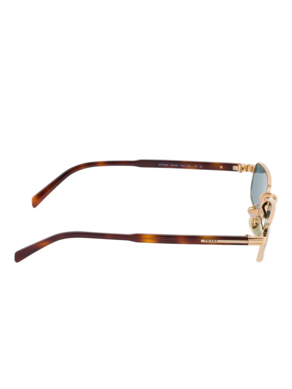 Prada Eyewear Zonnebril met rechthoekig montuur Goud