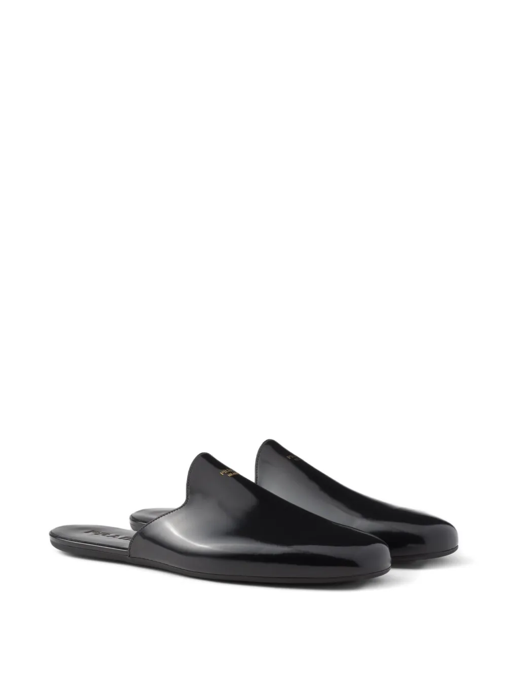 Prada slip-ons i läder med logotyp | Image 2