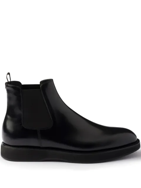 Prada Chelsea-boots iläder med elastisk panel