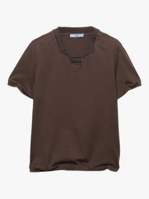 Prada triangle-logo crew-neck T-shirt