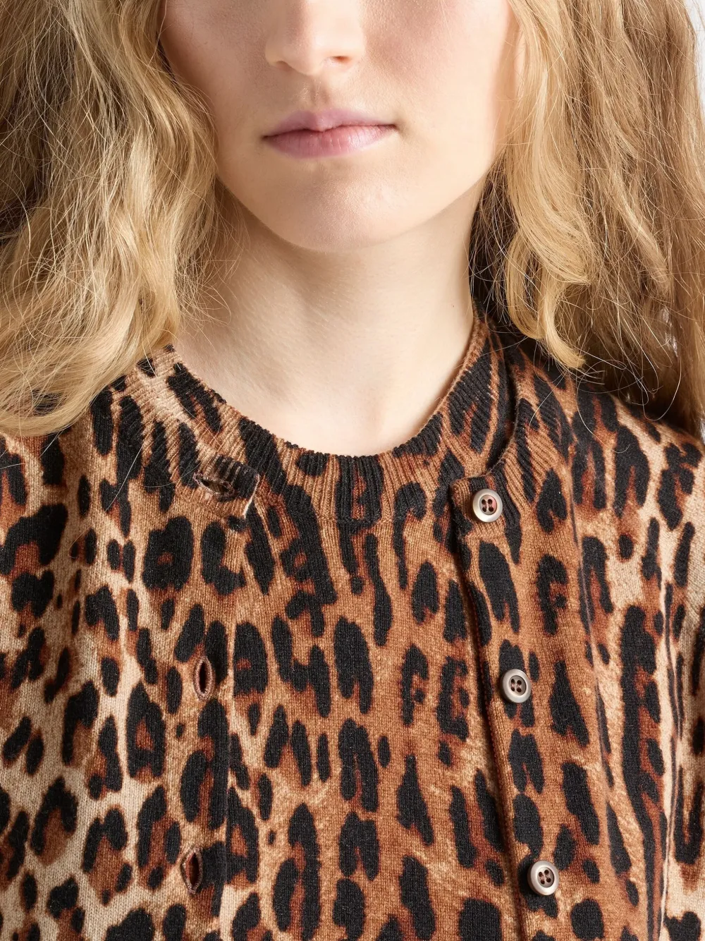Prada Animal-print Button-up Cardigan In Animal Print