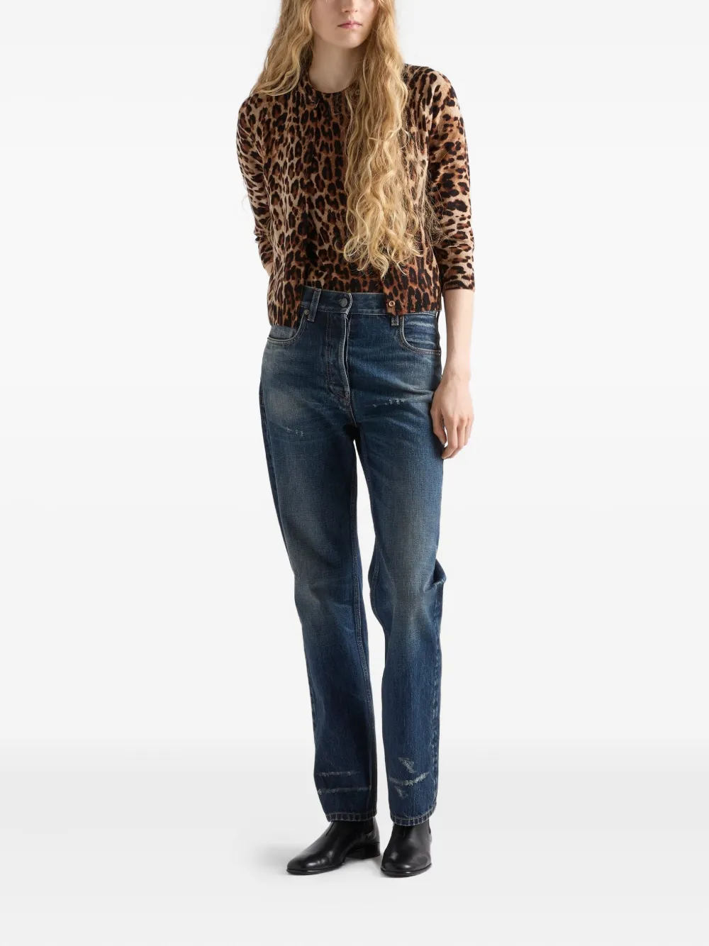 Prada cárdigan con botones y animal print | Cárdigans | Image 2