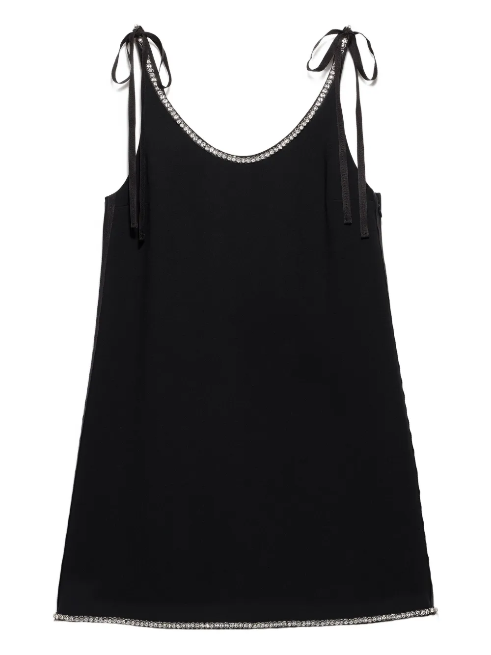 Prada beaded tie-strap mini dress - Schwarz