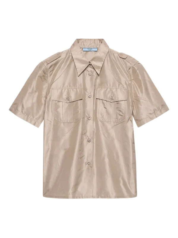 Prada Short-sleeved Shirt in Neutrals