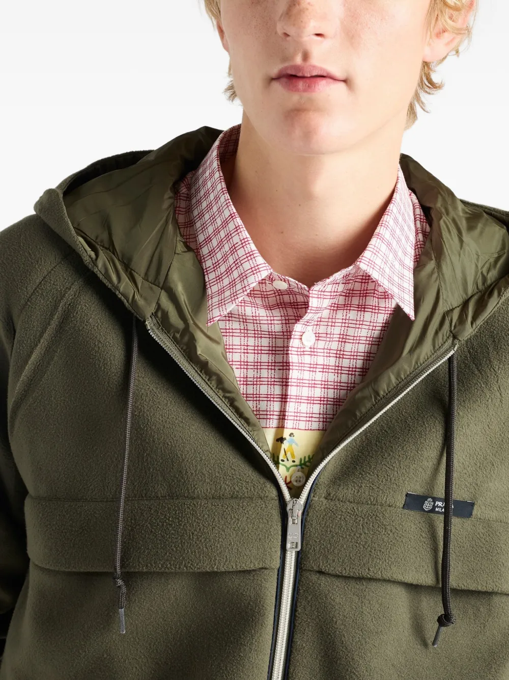 Prada Jack met raglan mouwen en capuchon Groen