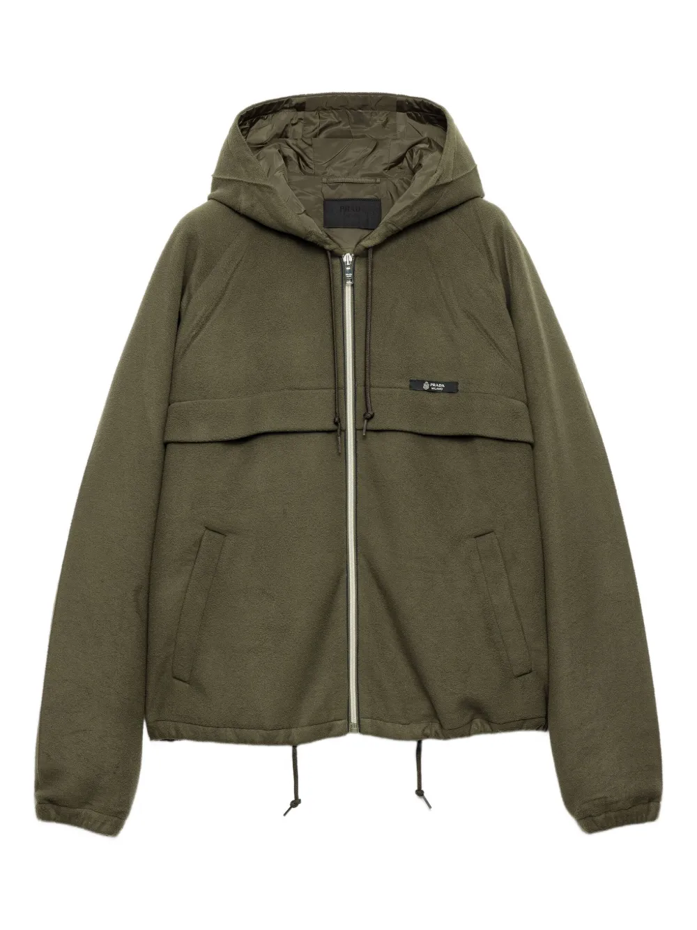 Prada hooded raglan-sleeve jacket | Green | Image 1