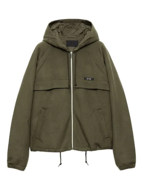 Prada hooded raglan-sleeve jacket