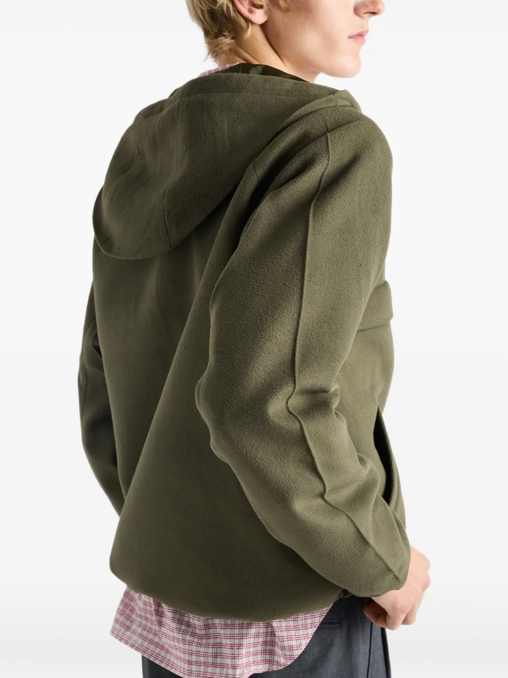 Prada Jack met raglan mouwen en capuchon Groen