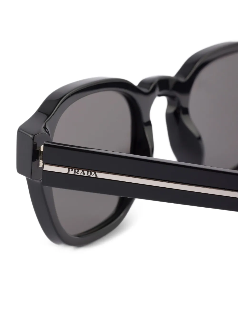 Prada Eyewear Zonnebril met geometrisch montuur Zwart