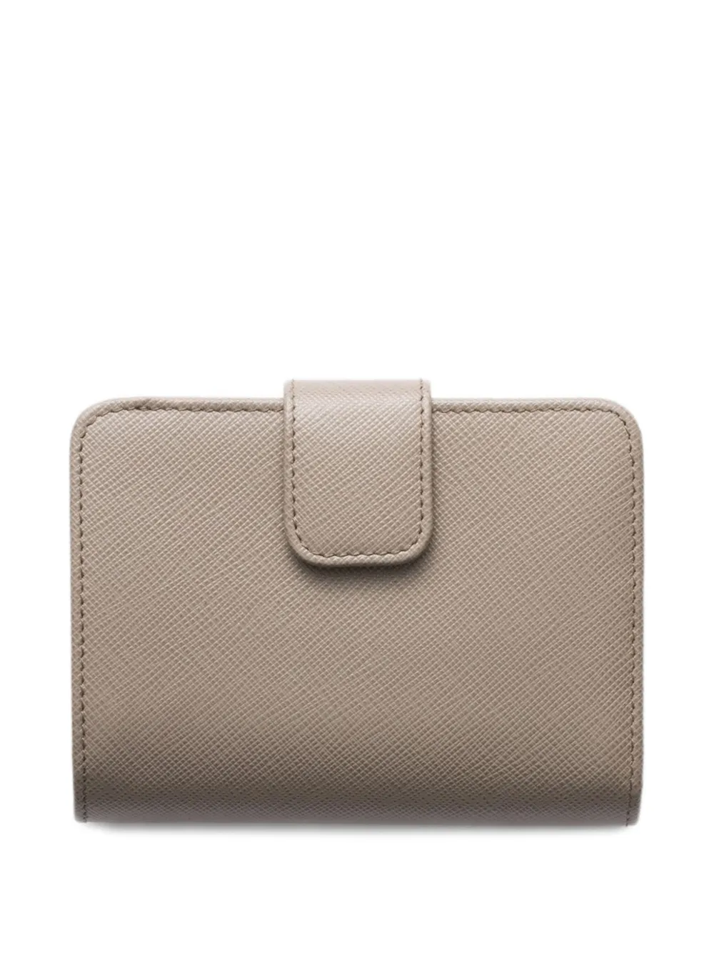 Prada Kleine saffiano leren portemonnee met rits - Grijs