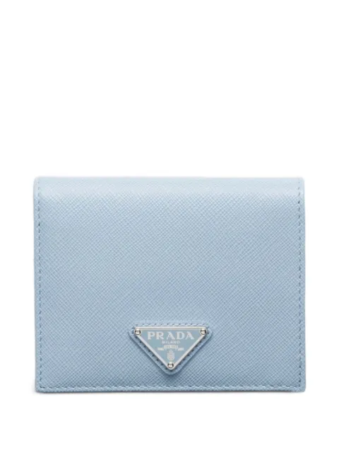Prada small triangle-logo leather wallet