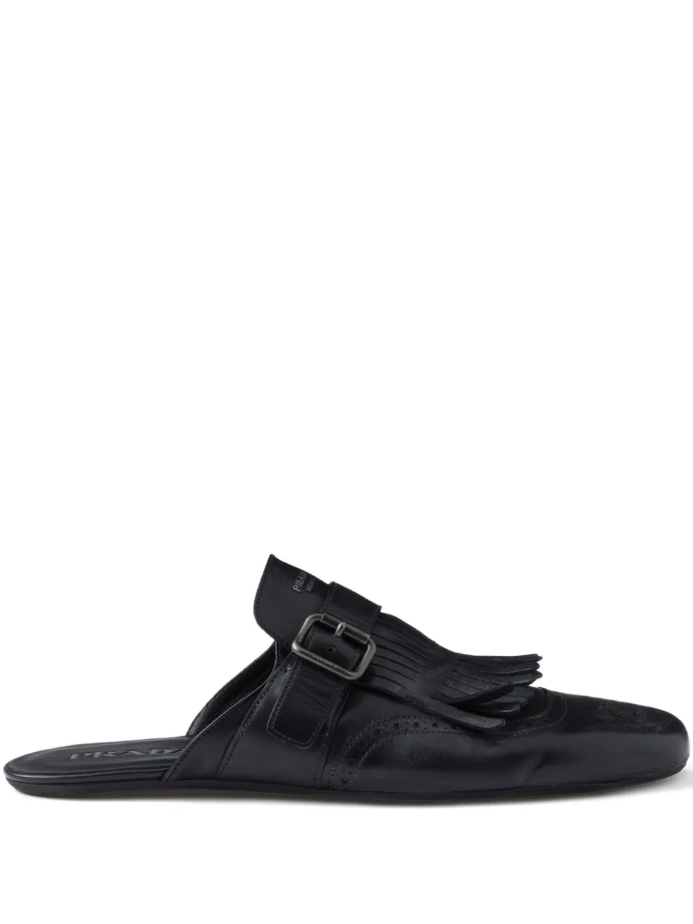 Prada Shuffle perforerade slip-ons med fransar | svart | Image 1
