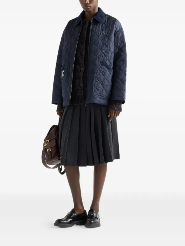 Prada プリーツ スカート | グレー | FARFETCH JP