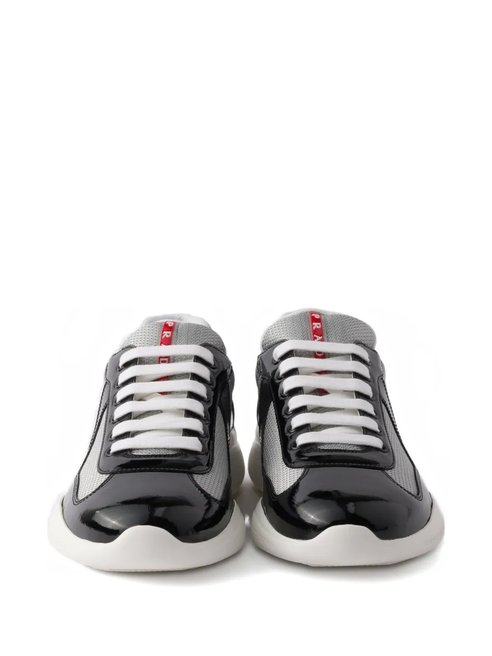 Prada Linea Rossa Lakleren sneakers Zwart