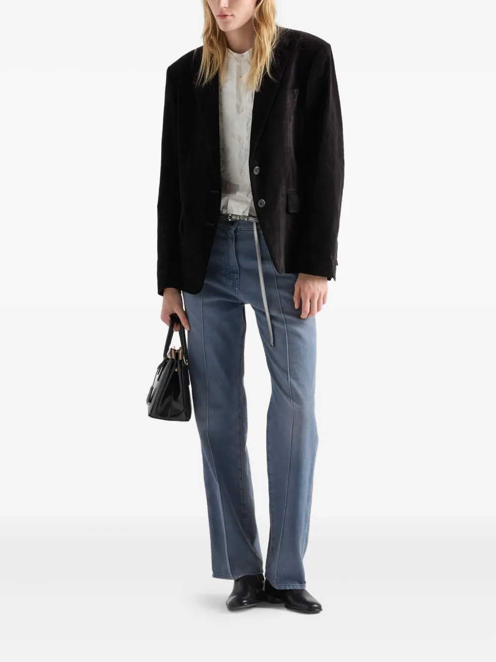 Prada Jeans met logopatch - Blauw