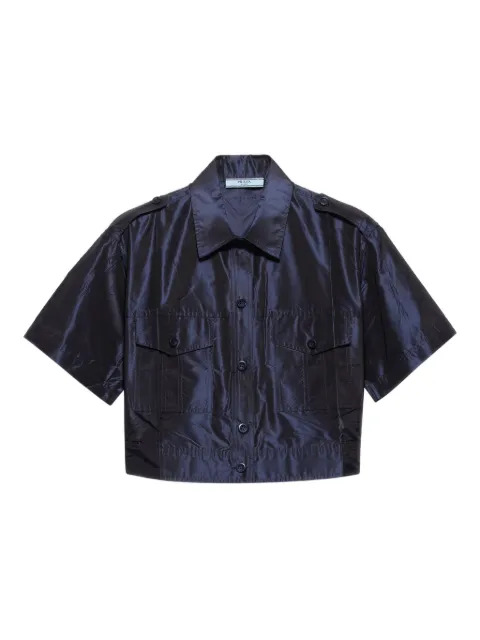 Prada cropped taffeta shirt