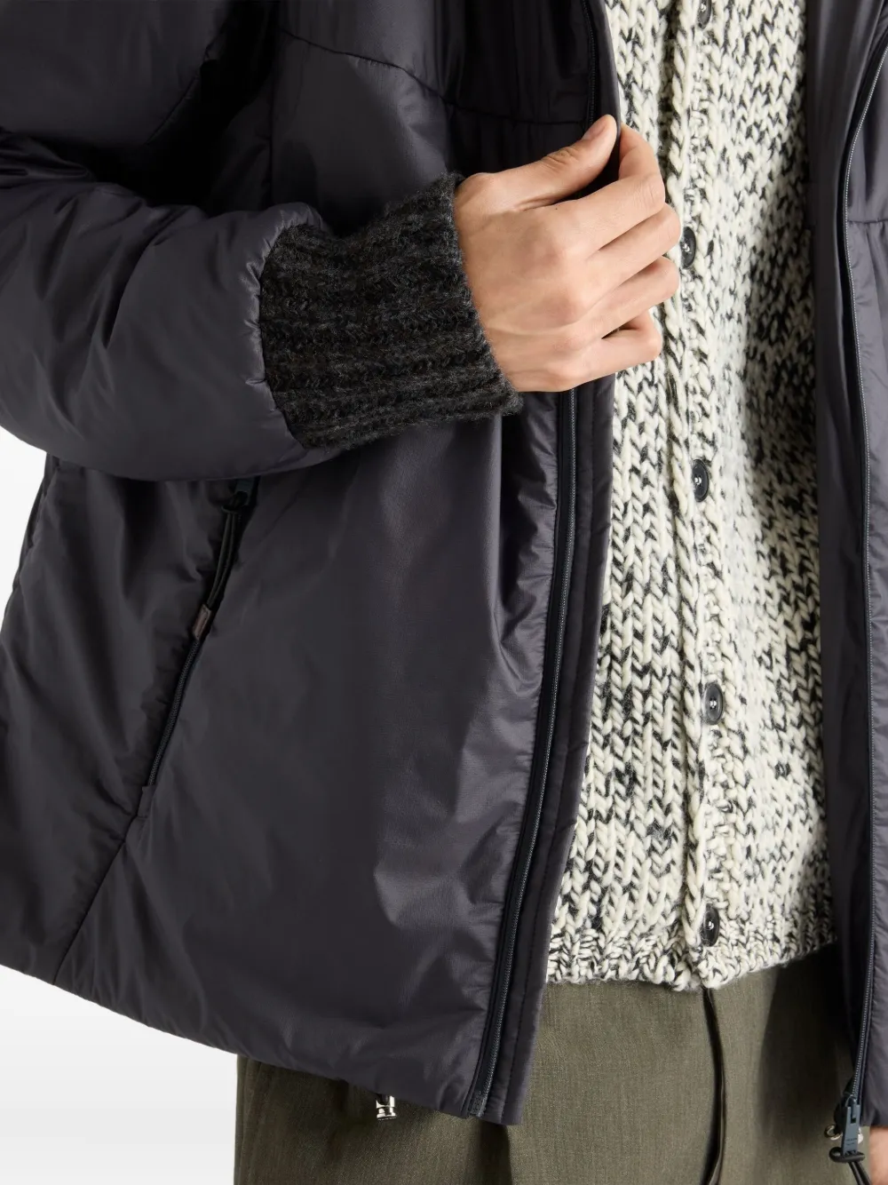 Prada Jack met capuchon en rits Grijs