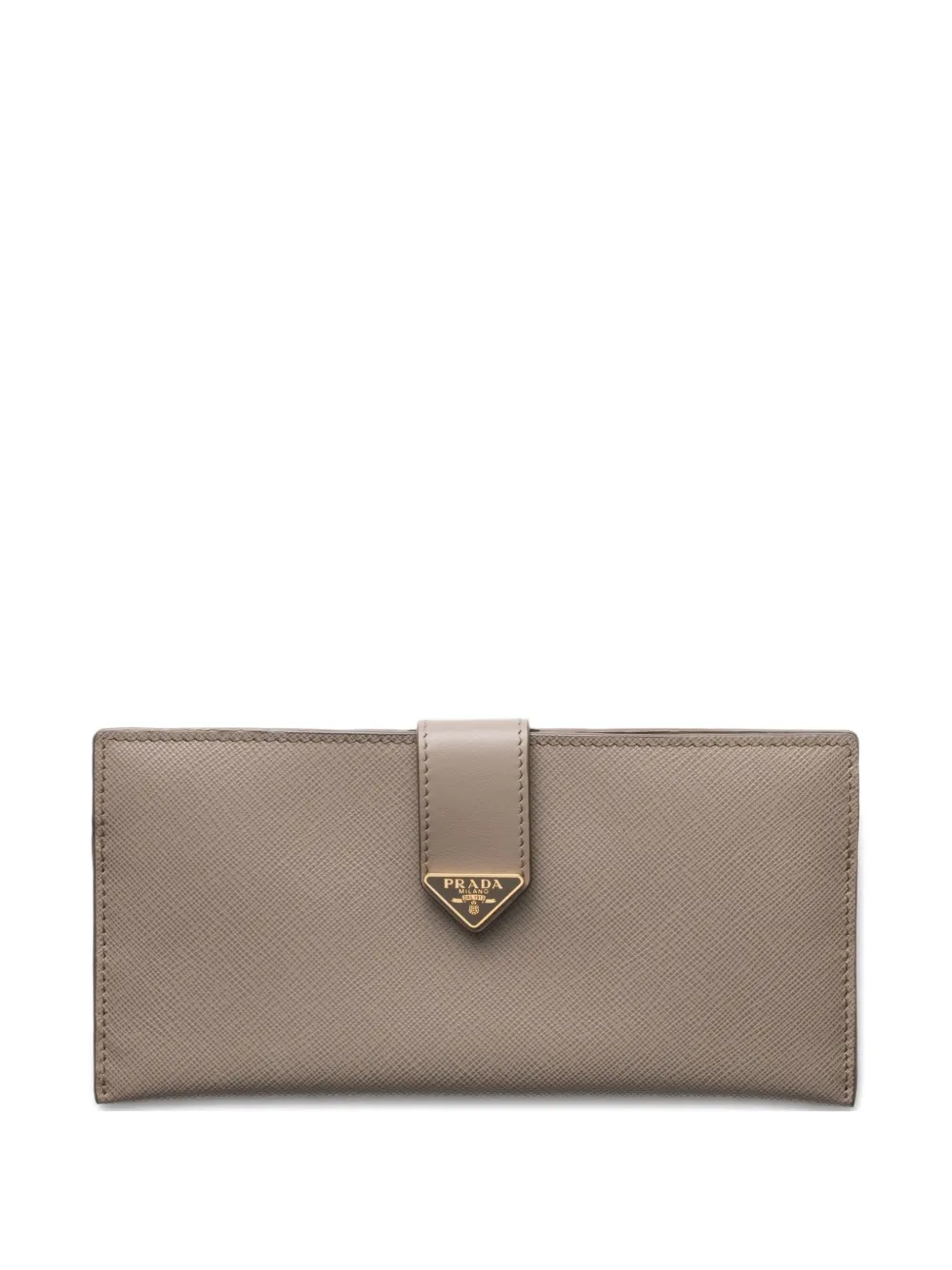 Prada cartera de piel con logo triangular | gris | Image 1