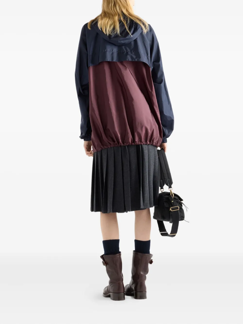  Prada Drawstring Hooded Jacket - Blue 