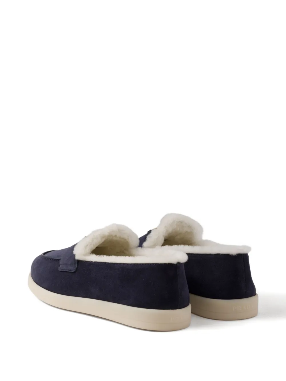 Prada Lammy leren loafers Blauw