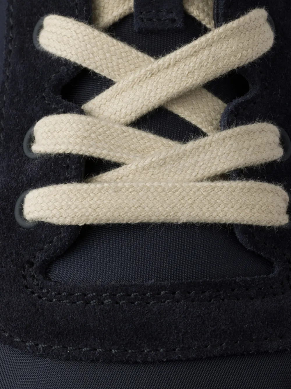 Prada Downtown suède sneakers met ringlets Blauw