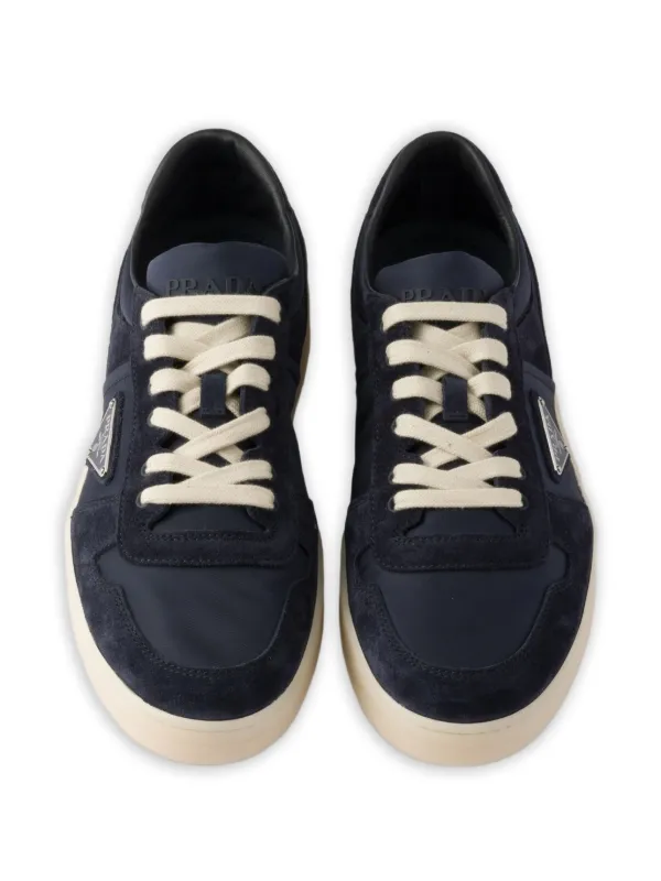 Prada Downtown Panelled Sneakers | Blue | FARFETCH