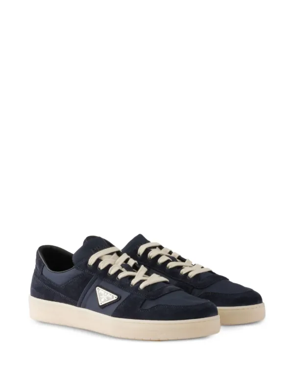 Prada Downtown Panelled Sneakers | Blue | FARFETCH