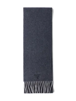 Prada Wool Scarf | Grey | FARFETCH JO