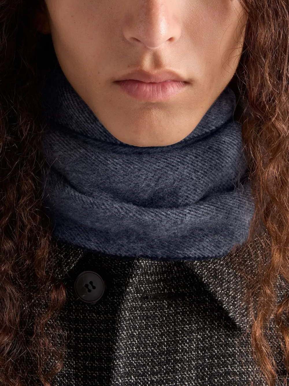 Prada Sjaal met geborduurd logo Blauw