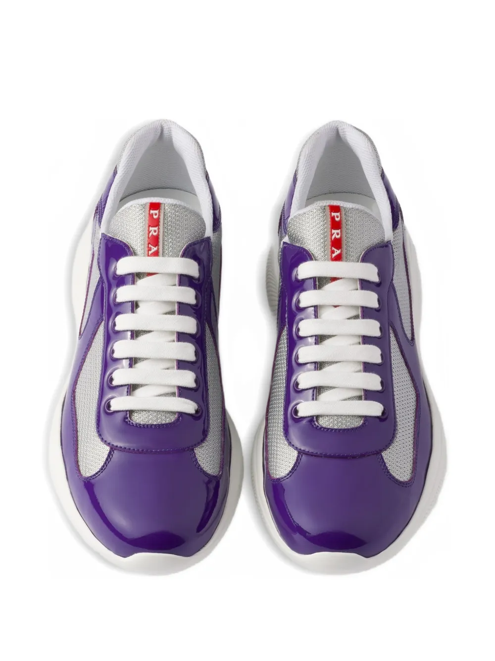 Prada America's Cup lakleren sneakers Paars