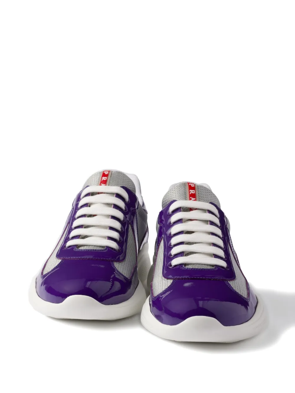 Prada America's Cup lakleren sneakers Paars