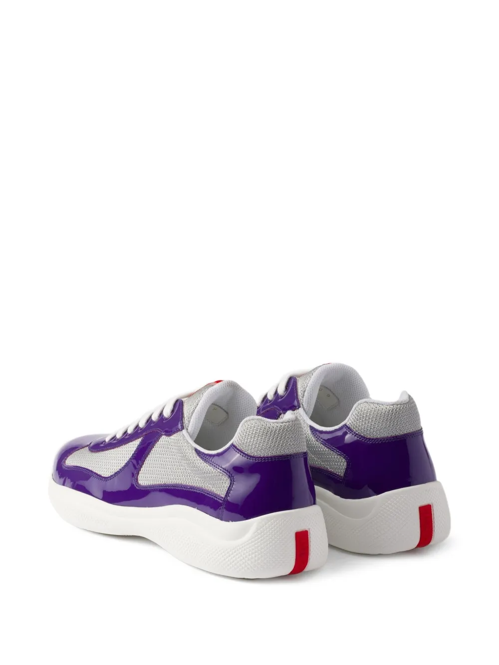 Prada Patent Leather And Technical Fabric America's Cup Sneakers