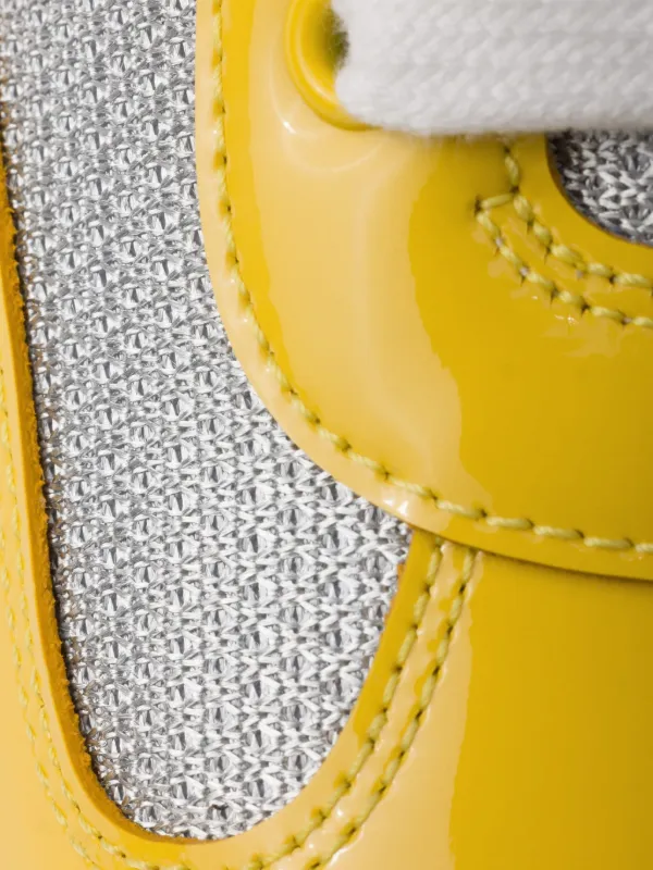 Prada America's Cup patent-leather Sneakers | Yellow | FARFETCH CA