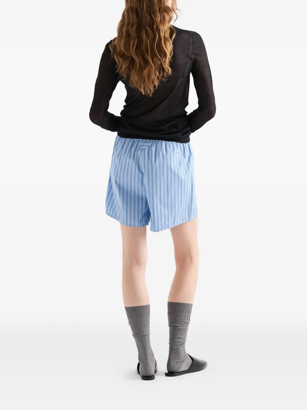 Prada Embroidered-logo Cardigan In Black