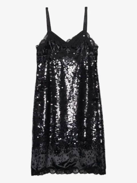Prada embroidered velvet dress with sequins and lace