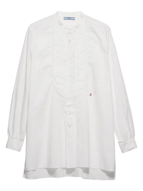 Prada logo-embroidered cotton shirt
